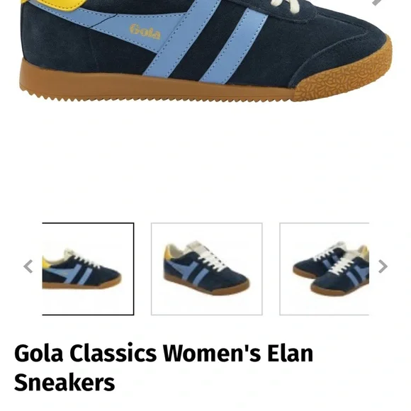 gola elan sneakers navy/visa sun/blue women’s size 8 - Picture 11 of 11